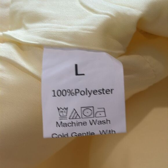 NWT Luxe Dress Rose-appliqué Cropped Top / Skirt Set In Gelb Yellow Large - Picture 15 of 16